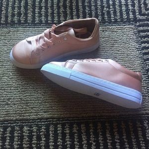 Blush Pink Satin Sneakers